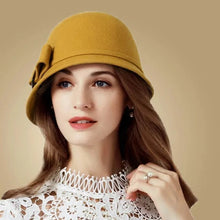 Load image into Gallery viewer, PEPPA Bowler Fedora Cloche Top Hat with Stylish Bowknot