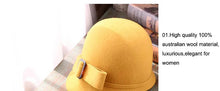 Load image into Gallery viewer, PEPPA Bowler Fedora Cloche Top Hat with Stylish Bowknot