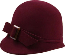 Load image into Gallery viewer, PEPPA Bowler Fedora Cloche Top Hat with Stylish Bowknot