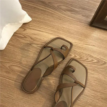 Load image into Gallery viewer, IDA Ankle Cross Straps Wedge Flat Sandals - Bali Lumbung