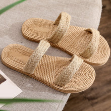 Load image into Gallery viewer, CION #2 Straw Slippers Flip Flop Flats Sandals  - Bali Lumbung