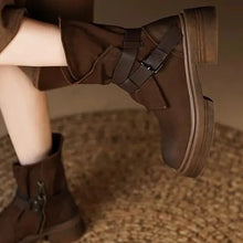 Load image into Gallery viewer, LULE Ankle Boots with Thick Heels and Elastic Round Head - Bali Lumbung