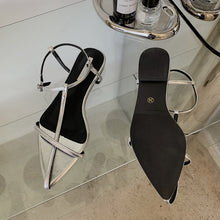 Load image into Gallery viewer, ESSY Ladies Pointed Toe Ankle Buckle Flat Sandals