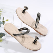 Load image into Gallery viewer, CION #1 Women's Rhinestone Thong Flats Sandals Glam Slippers