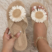 Load image into Gallery viewer, CION #2 Straw Slippers Flip Flop Flats Sandals  - Bali Lumbung