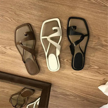 Load image into Gallery viewer, IDA Ankle Cross Straps Wedge Flat Sandals - Bali Lumbung