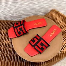 Load image into Gallery viewer, JAID Sandals with Letter Design & Flat Heels for Ladies