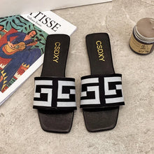 Load image into Gallery viewer, JAID Sandals with Letter Design & Flat Heels for Ladies