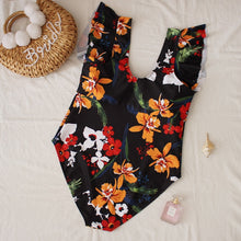 Load image into Gallery viewer, ANNABELLE Women Ruffled Flowers Printed Plus Size Monokini Swimsuit Set Size XL-4XL