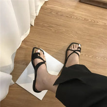 Load image into Gallery viewer, IDA Ankle Cross Straps Wedge Flat Sandals - Bali Lumbung