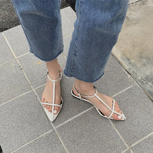 Load image into Gallery viewer, ESSY Ladies Pointed Toe Ankle Buckle Flat Sandals