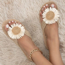 Load image into Gallery viewer, CION #2 Straw Slippers Flip Flop Flats Sandals  - Bali Lumbung
