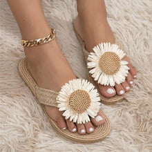 Load image into Gallery viewer, CION #2 Straw Slippers Flip Flop Flats Sandals  - Bali Lumbung