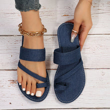 Load image into Gallery viewer, AKILI Denim Sandals Flat Toe & Fashionable - Bali Lumbung