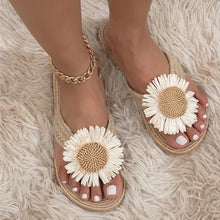 Load image into Gallery viewer, CION #2 Straw Slippers Flip Flop Flats Sandals  - Bali Lumbung