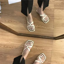 Load image into Gallery viewer, IDA Ankle Cross Straps Wedge Flat Sandals - Bali Lumbung