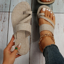 Load image into Gallery viewer, AKILI Denim Sandals Flat Toe & Fashionable - Bali Lumbung