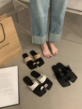 Load image into Gallery viewer, ELAN Chic and Comfortable Open Toe Flat Slippers