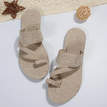 Load image into Gallery viewer, AKILI Denim Sandals Flat Toe & Fashionable - Bali Lumbung
