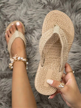 Load image into Gallery viewer, CION #2 Straw Slippers Flip Flop Flats Sandals  - Bali Lumbung