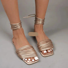 Load image into Gallery viewer, ELA #1 Summer Ankle Strap Casual Flat Open Toe Sandals
