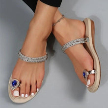 Load image into Gallery viewer, CION #1 Women's Rhinestone Thong Flats Sandals Glam Slippers