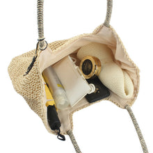 Load image into Gallery viewer, CORAL Casual Vintage Two Tones Color Tote Beach Straw Bag - Bali Lumbung