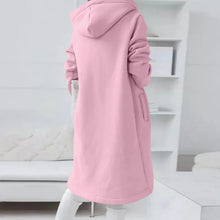 Load image into Gallery viewer, SABAUNGH Hoodie with Curved Hem, Double Pockets, and Zipper Closure