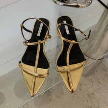 Load image into Gallery viewer, ESSY Ladies Pointed Toe Ankle Buckle Flat Sandals