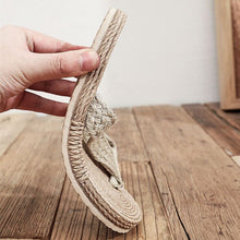 Load image into Gallery viewer, CION #2 Straw Slippers Flip Flop Flats Sandals  - Bali Lumbung