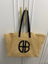 Load image into Gallery viewer, IOKE #3 Summer Large Straw Tote Beach Bag Handwoven Fish Net Design