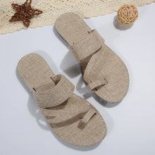 Load image into Gallery viewer, AKILI Denim Sandals Flat Toe & Fashionable - Bali Lumbung