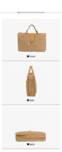 Load image into Gallery viewer, KONA Two Tone Hand-woven Shoulder Tote Bag Bohemian Straw Beach Bag with Tassel