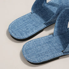 Load image into Gallery viewer, AKILI Denim Sandals Flat Toe & Fashionable - Bali Lumbung