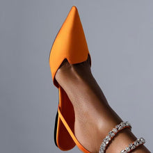 Load image into Gallery viewer, NIZHONI Women's Closed-Toe Crystal-Accented Ankle-Strap Pointed Toe Flat Shoes - Bali Lumbung