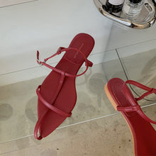 Load image into Gallery viewer, ESSY Ladies Pointed Toe Ankle Buckle Flat Sandals