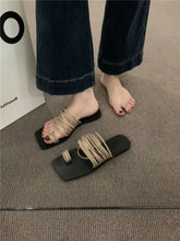 Load image into Gallery viewer, ELAN Chic and Comfortable Open Toe Flat Slippers