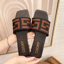 Load image into Gallery viewer, JAID Sandals with Letter Design & Flat Heels for Ladies
