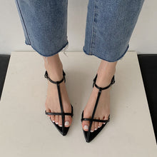 Load image into Gallery viewer, ESSY Ladies Pointed Toe Ankle Buckle Flat Sandals