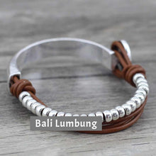 Load image into Gallery viewer, RILEY Unique Bangles mixed Leather and Alloy - Bali Lumbung