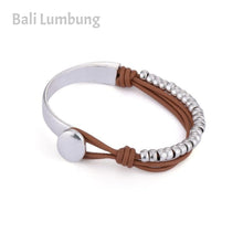 Load image into Gallery viewer, RILEY Unique Bangles mixed Leather and Alloy - Bali Lumbung