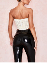 Indlæs billede til gallerivisning ADRIENNE Mesh Backless Bustier Corset Crop Tops