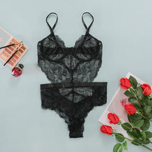 Load image into Gallery viewer, KSAINA Backless Snap Crotch Bodysuit Women Lace Nightwear Underwear Sleepwear Lingerie