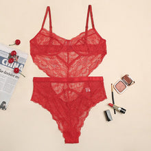 Load image into Gallery viewer, KSAINA Backless Snap Crotch Bodysuit Women Lace Nightwear Underwear Sleepwear Lingerie