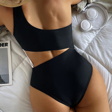 Load image into Gallery viewer, POPY One Shoulder One Piece High Waits Monokini Swimsuits - Bali Lumbung