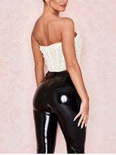 Indlæs billede til gallerivisning ADRIENNE Mesh Backless Bustier Corset Crop Tops