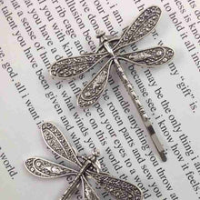 Afbeelding in Gallery-weergave laden, POLY Elegant Vintage Silver Dragonfly Hairpins - Bali Lumbung