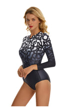 Load image into Gallery viewer, WAIOLA One Piece Colorblock Mesh Long Sleeves Monokini Swimwear - Bali Lumbung