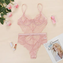 Load image into Gallery viewer, KSAINA Backless Snap Crotch Bodysuit Women Lace Nightwear Underwear Sleepwear Lingerie