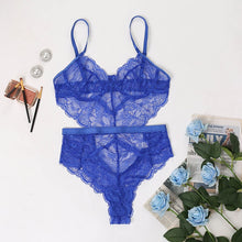 Load image into Gallery viewer, KSAINA Backless Snap Crotch Bodysuit Women Lace Nightwear Underwear Sleepwear Lingerie